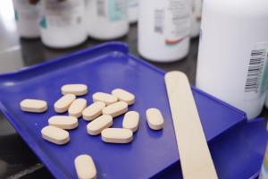 HIV antiretroviral (ARV) pills pictured on a medical plastic plate. PHOTOS/ Joseph Mathenge